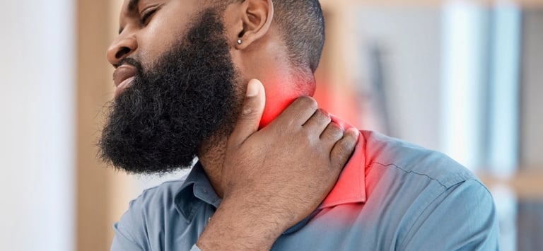 Person showing muscle pain caused by hidden trigger point in glutes.