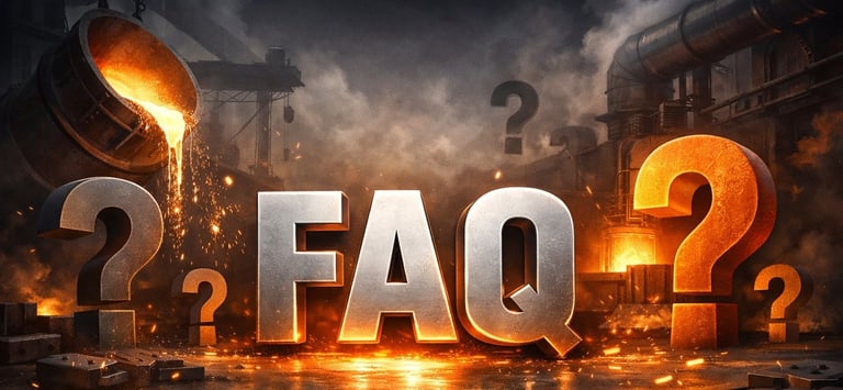 foire aux questions faq image de fonderie industrielle futuriste