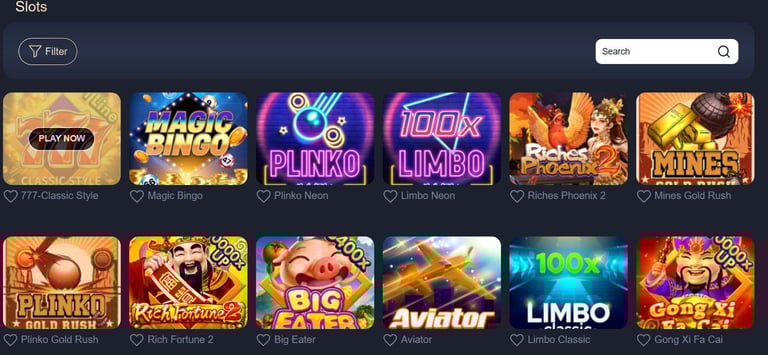 Slots Game: some of the popular game of Slots pk Games.