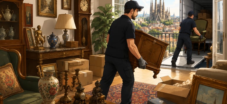 empresa vaciando un piso en Barcelona