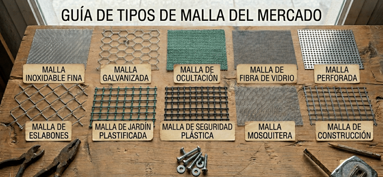 malla mosquitera, malla gallinera, mallas de plastico, ocultacion y metalica