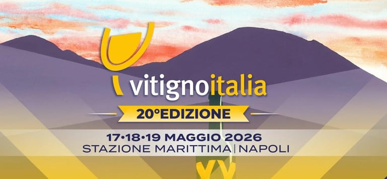 Locandina ufficiale della ventesima edizione di Vitigno Italia a Napoli