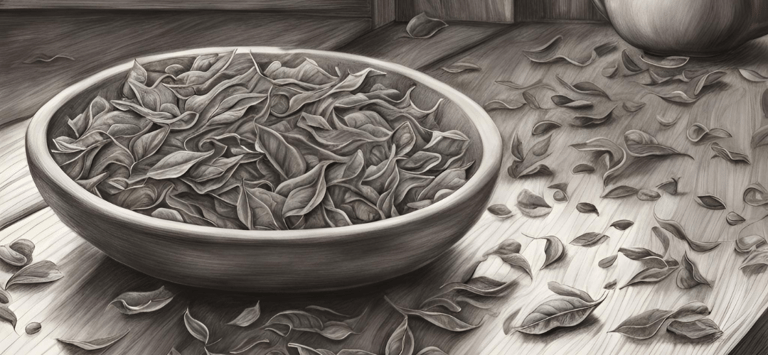 a bowl of tea on a table