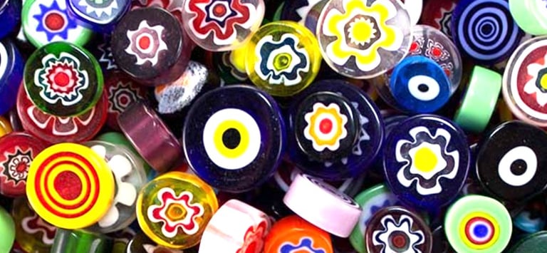 millefiori coloré en vrac