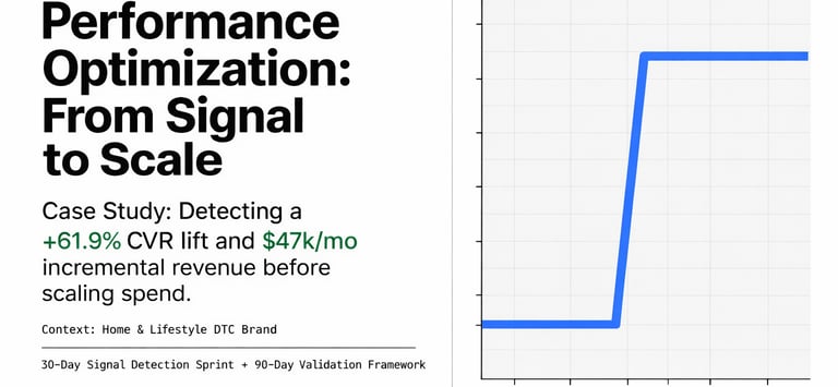 This case study documents how a Home and Lifestyle DTC brand moved from plateaued growth to a valida