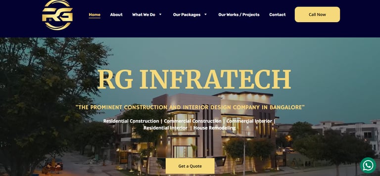 RG INFRATECH - WEBSITE DESIGNED BY SCARDO GROUPS