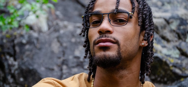 Man wearing glasses with anti-reflective coating