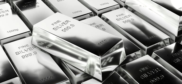 a bunch of silver bars