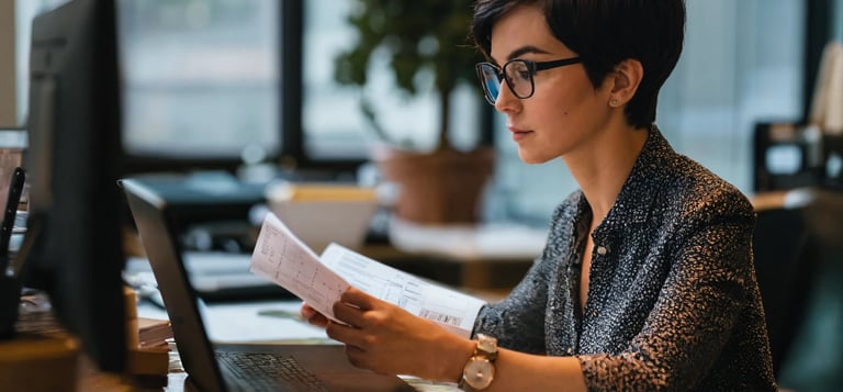 Femme qui fait des recherches sur la perte de poids