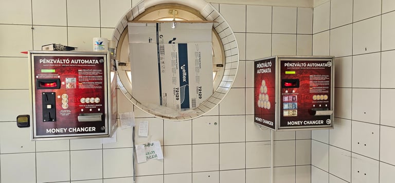 Falon kívüli pénzváltó automaták beltéri elhelyezéssel, automata gyártás