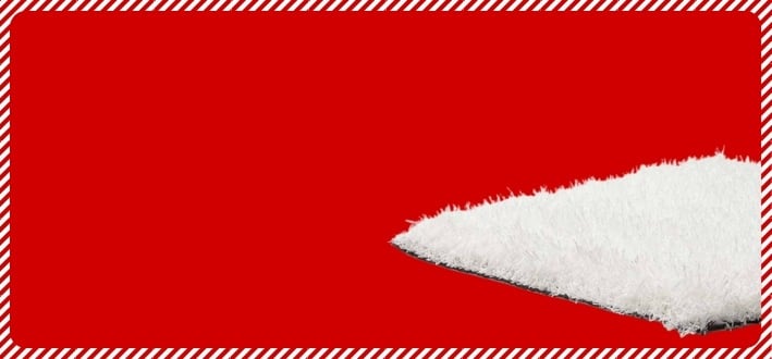 Gazon synthétique blanc idéal pour la décoration de vos fêtes de fin d'années