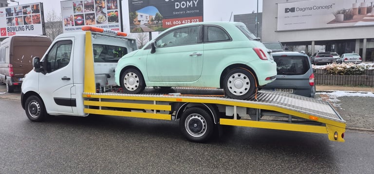 Transport pojazdu, holowanie - zadzwoń pomoc drogowa SAFECAR Katowice, laweta, autolaweta