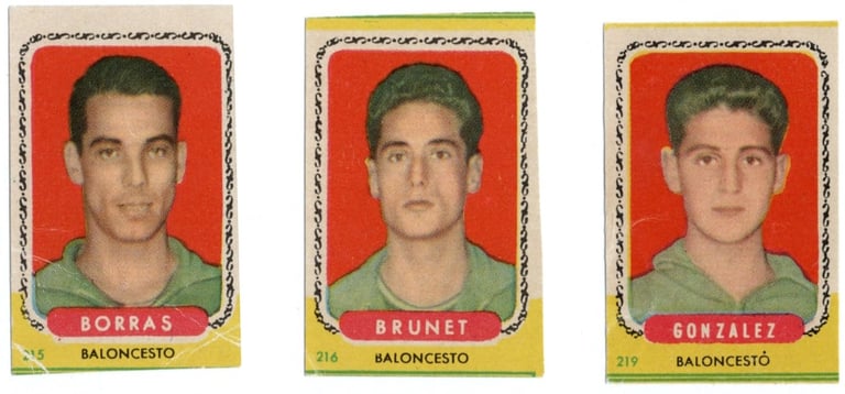 Rare Spanish Baloncesto Chromos Basketball Antiguo