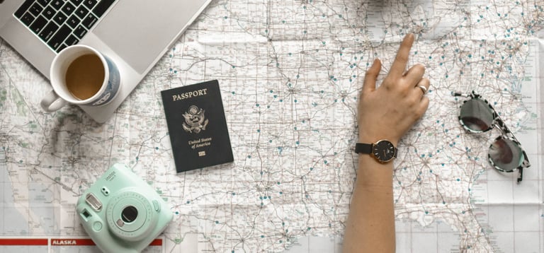 Map and a passport
