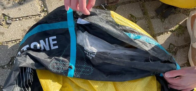 Kite leading edge reparatie bij Sisu Repair