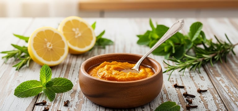 Turmeric-lemon-slices-and-herbs-natural-immunity-home-remedies