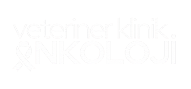 Veteriner klinik onkoloji logo with awareness ribbon symbol for animal cancer care services.
