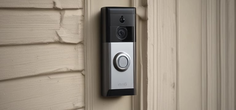 a video doorbell mounted to the side of a wall