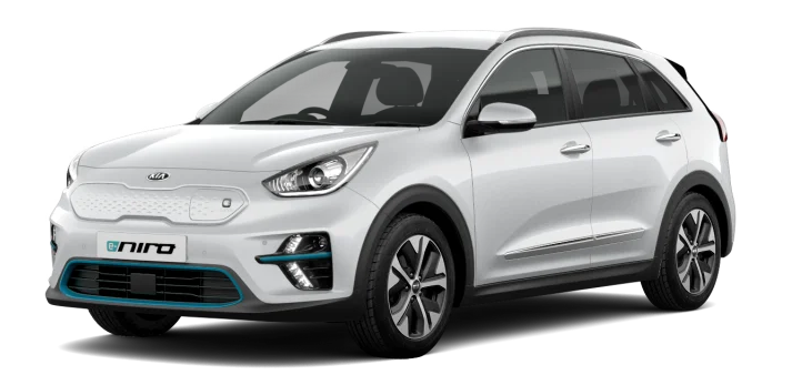 La Kia eNiro électrique, véhicule du service de taxi VTC Péi.