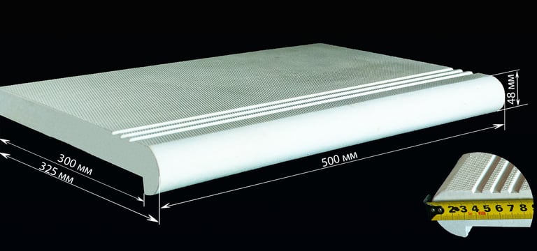 Копінг "Капінос" Довжина 500 мм. Ширина 325 мм. Колір білий (white C00)