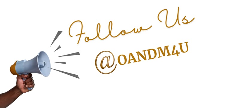 Georgia orientation and mobility specialist service provider follow us on all social media @oandm4u 