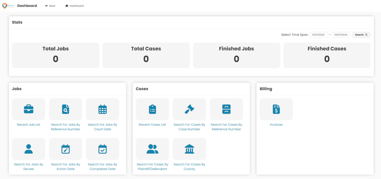Customer portal where documents can be uploaded and track progress