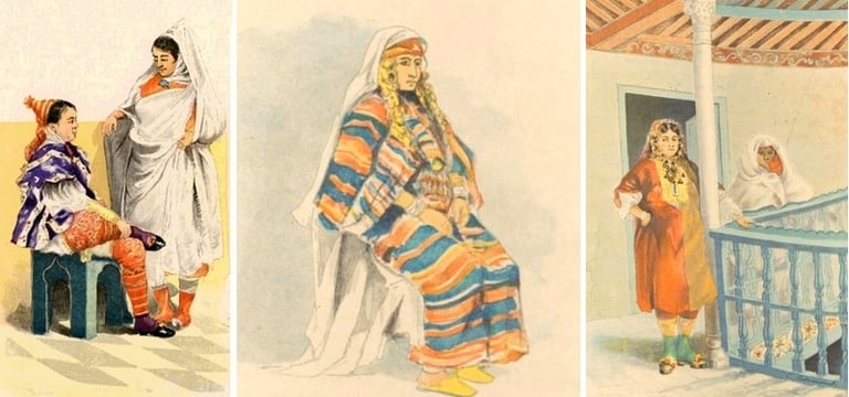 représentation illustrée d'Hassara traditionnelle de djerba, culture et identité tunisienne