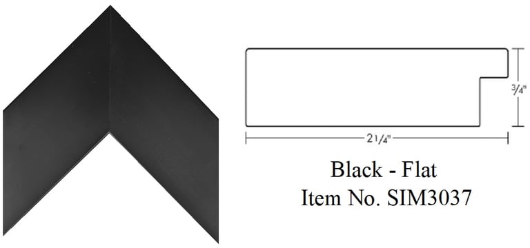 Black - Flat Wooden Item No. SIM3037