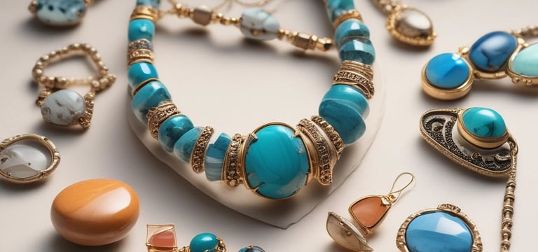 collection de joaillerie sur la table