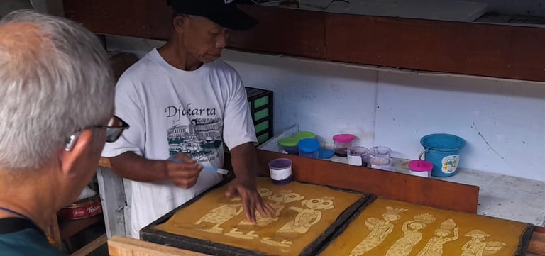 traditional batik painting in yogyakarta