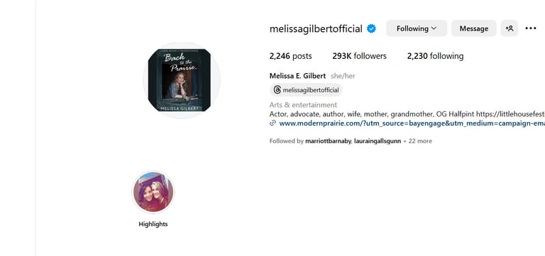 Melissa Gilbert Instagram