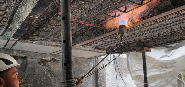 Vorspannung in Brücke mit Memory stahl