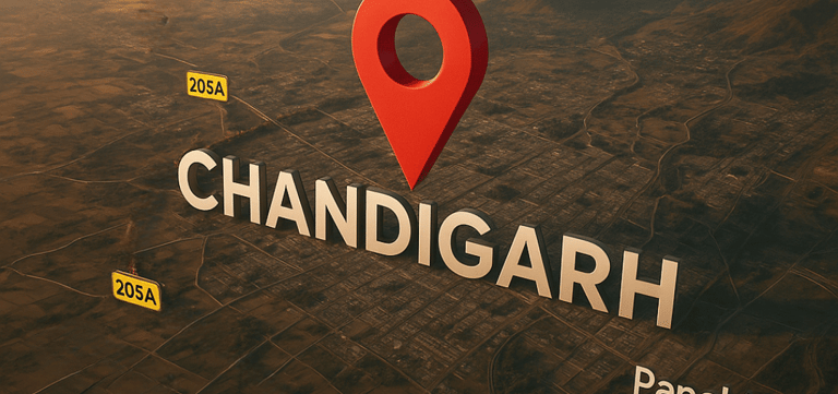 chandigarh location pin on map