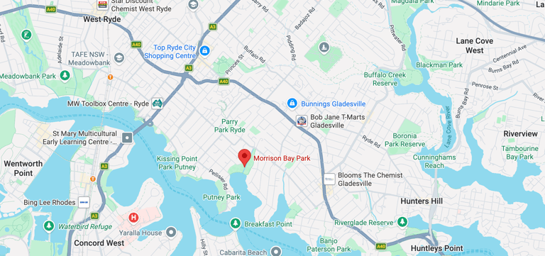 Map showing the location of Creating Greats Football Academy in Sydney