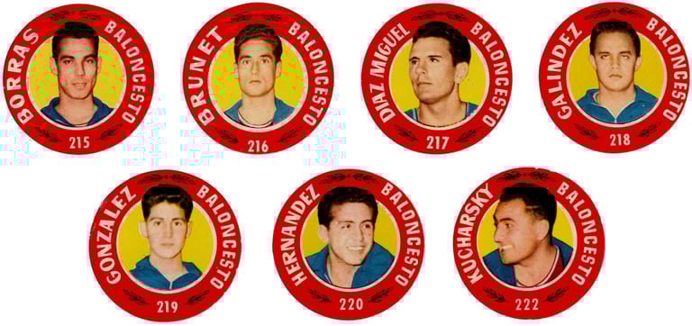 1950s Spanish Flying Saucer Disc Basketball Cards
