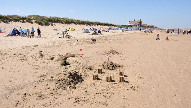Brancaster beach east to west view