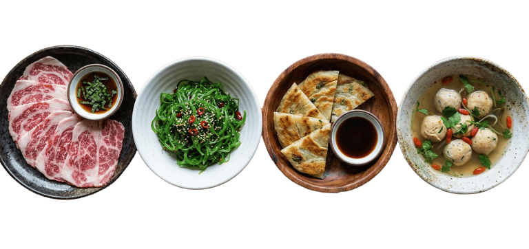 Healthy functional hotpot side dishes, featuring vibrant vegetables, fermented sides, and nutrient-rich ingredients.