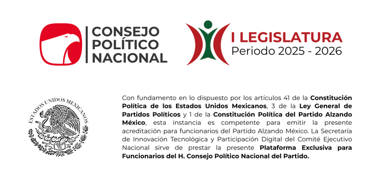 Consejo Político Nacional del Partido Alzando México