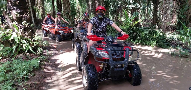 thailand khao lak atv and bamboo rafting