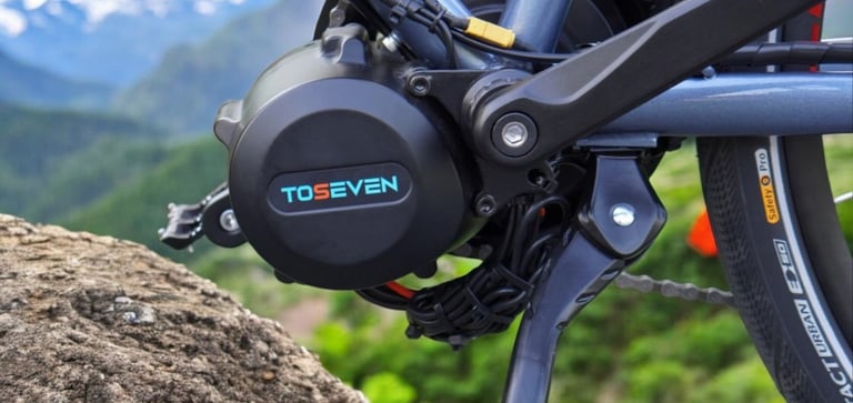 toseven dm01 mid drive installed on bike