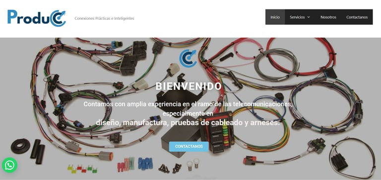 sitio web creado con wordpress