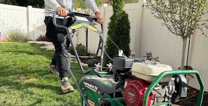 Aeration and Grass Overseeding