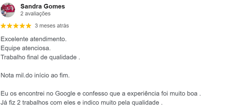 Avaliações no Google