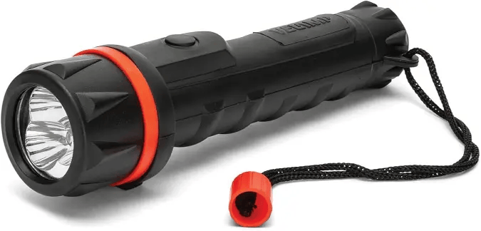 Velamp IRUB1LED Linterna de 3 LED color negro con franja naranja resistente al agua