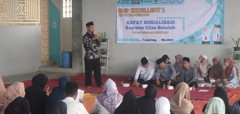 rapat sosialisasi ujian sekolah smp excellent 1 kota tangerang