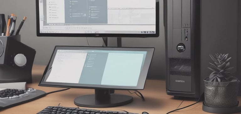 Close-up of a laptop keyboard and screen showing a vibrant display.