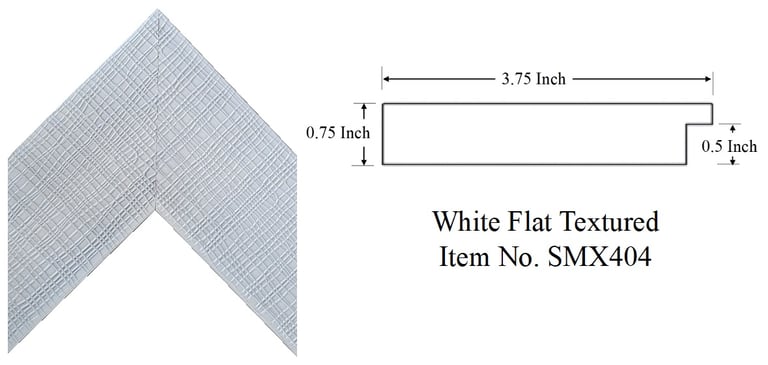 White Flat Textured Picture Frame Item No. SMX404