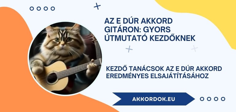 Az E dúr akkord gitáron