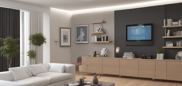 Close-up of a digital smart home system interface displaying energy usage.