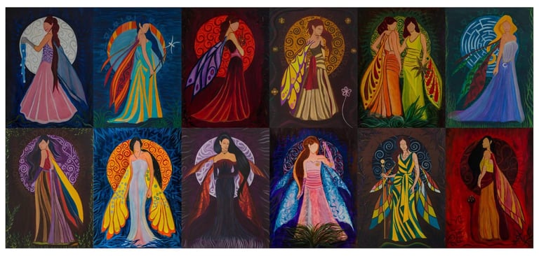 12 fairies of the Zodiac by Yous arrange chronologically